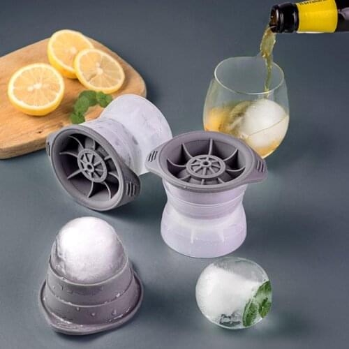 Silicone Sphere Ice Cube Mold Big Size Ball Ice Molds Round Ball Ice Cube Makers for Home Bar Party Cocktail Whiskey Drink