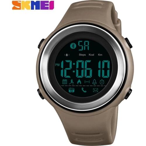 SKMEI NEW Mens Digital Smartwatches Bluetooth Fitness Pedometer Calorie Sports Watches Waterproof Message Call Remind Smart