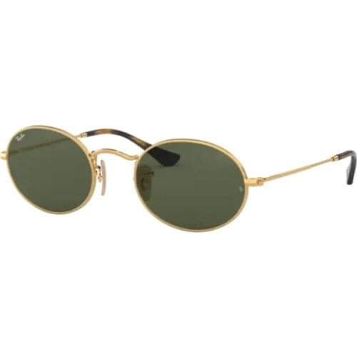 Rayban Oval 3547N 001 50 Vintage Sunglasses Gold Frame G-15 Green Lenses High Quality Vision Man Woman Sunglasses 2021