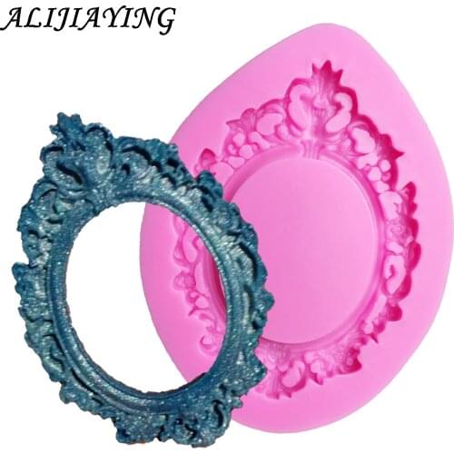 Sugarcraft Fashion Frame silicone mold fondant mold Party cake decorating tools chocolate gumpaste mold D0611