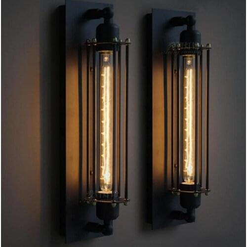 Vintage Industrial Style Wall Lamps Wrought Iron Loft Lights Bedside Corridor Restaurant Pub E27 Retro Sconces Living Room Decor