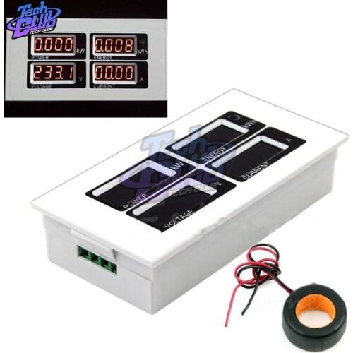 AC LED Voltmeter Ammeter 220V 100A Current Voltage Watt Kwh Electric Ampere Meter With CT Coil USB Cable