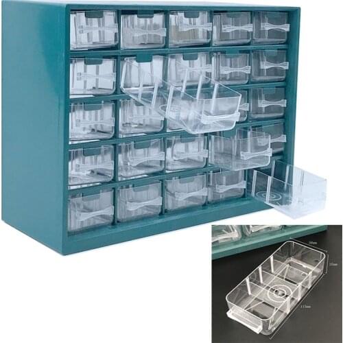 Plastic tool box 25 lattice Drawer type hardware tool storage box wall hanging Screw parts classification Component box
