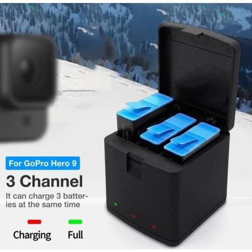 GoPro 9 Battery Charger Fast Charging Battery Charging Box Battery Storage Box Charger for GoPro Hero 9 Sport Camera Accessories