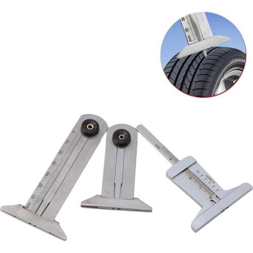 1pcs 30mm 50mm 60mm Metal Tire Pattern Vernier Groove Depth Gauge Measurement Tool Tire Pattern Safety Ruler