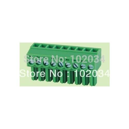 100PCS 2EDGK-3.81-10P + 2EDGV-3.81-10P 2EDGK 2EDGV 10Pin 3.81mm Straight Pin Plug-in Screw Terminal Block ROHS