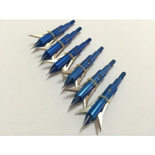12PK archery hunting crossbow arrow head broadhead 100gr 3 blades