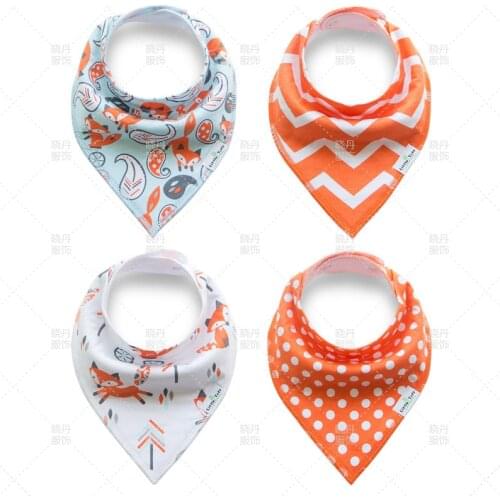 4 Pieces New Baby Bibs For Boy&Girl Burp Cloths Bandana Bibs Baby Bandana Infant Waterproof Dribble Bib Towels