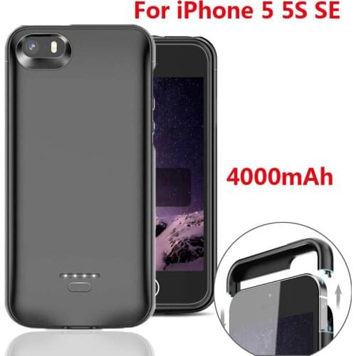 4000mAh Battery Charger Case for iPhone 5 5S SE Portable Power Bank Charger Case For iPhone SE 5SE 5 5S Battery Case Cover