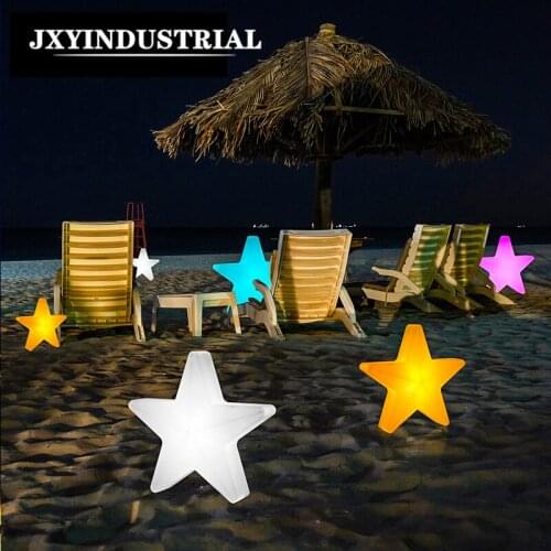 46*46*12cm PE Rotational Molding LED Star Glow Light Multi ColorS Five-Pointed Star LED lamp for Christmas & Holiday Decoration