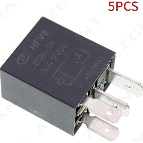 5PCS Car Relays HFV6/012H TR 4PIN 12V30A For Geely Fan Air Conditioning Relay 012H-TR