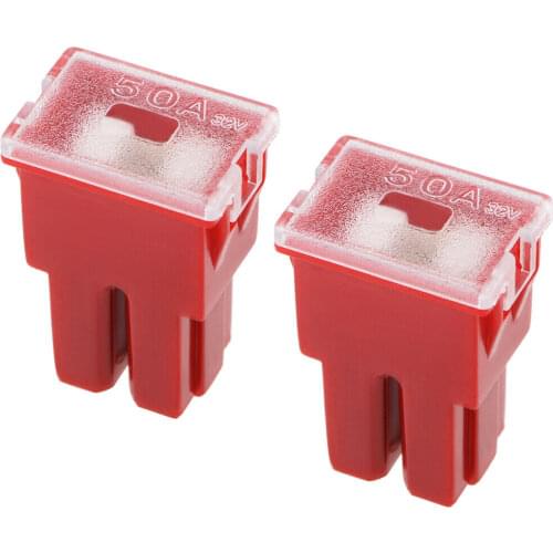 Automotive Mini Cartridge Fuse 32V 50A Female Terminal Car Truck Vehicle 2pcs