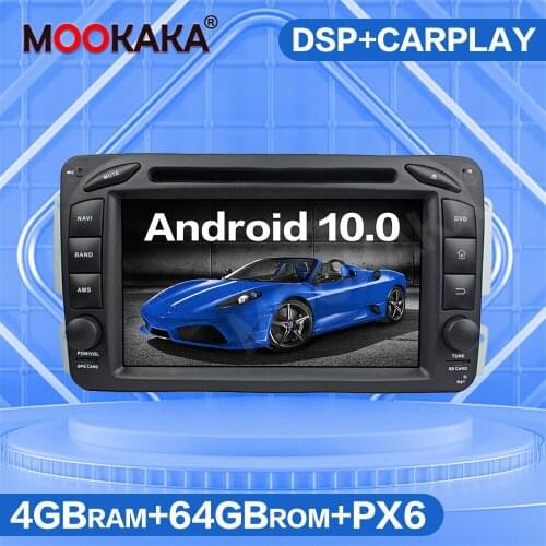 Android 10 64GB Car GPS Navigation Multimedia Player For Benz ML W163 CLK W209 2002-2005 C-Class W203 SLK Radio Stereo Head Unit