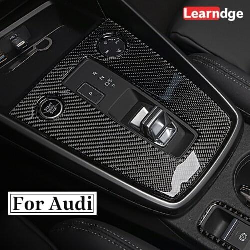 For Audi A3 8Y 2021 2020 Sportback Limousine Sedan Carbon Fiber Center Console Gear Shift Panel sticker Decoration Accessories