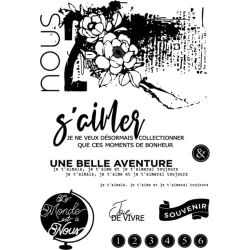 French Clear Stamp for Scrapbooking Transparent Silicone Rubber DIY Photo Album Decor 004