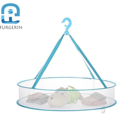 FURGERIN Single-layered Drying Net hanging drying net dryer for clothes Eco-friendly Folding Clothes Dryers Organizer
