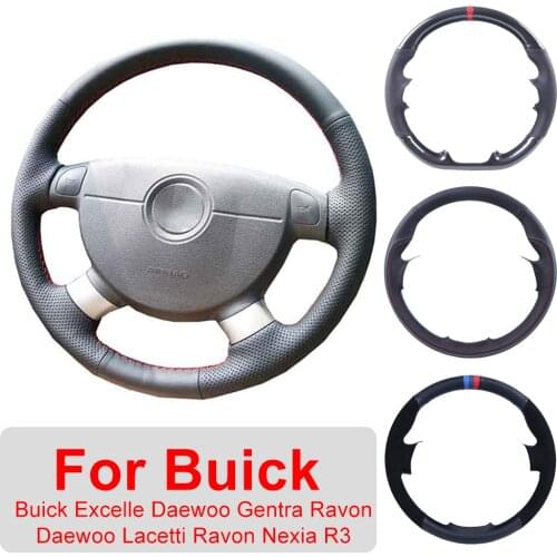 Customized Car Steering Wheel Cover For Buick Excelle Daewoo Gentra Ravon Daewoo Lacetti Ravon Nexia R3 Leather Protective Wrap