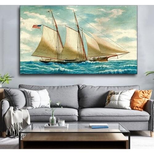 Van Gogh Fishing Boats On The Beach Canvas Paintings Reproductions On The Wall Seascape Art Canvas Prints For Living Room Decor