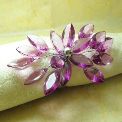 Acrylic beaded napkin rings, wedding napkin holder