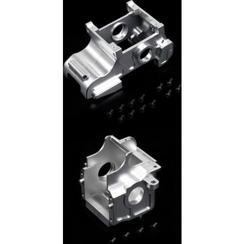 CNC Metal Front and Rear Gear Box Set Fit for 1/6 FG Monster Hummer ROFUN ROVAN Big Monster Truck RC CAR PARTS