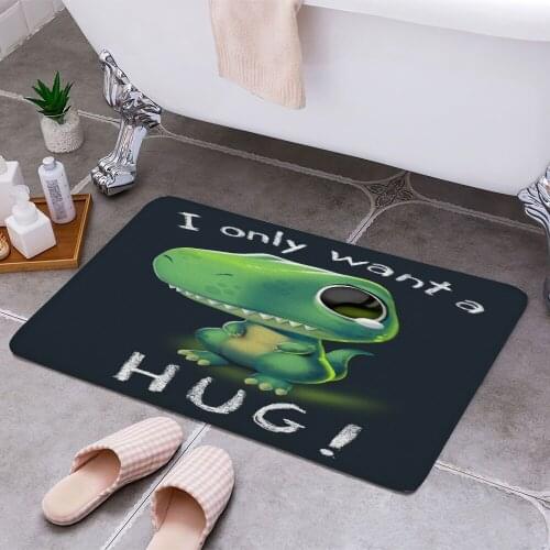 Free Hugs T Rex 3D Print Doormats Rectangle Non-Slip DoorMat Bedroom Kitchen Entrance Print Door rugs Dropshipping