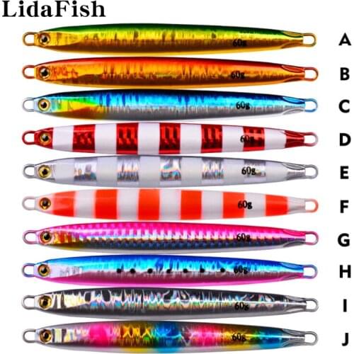 LIDAFISH 2021 Hot Sale 1PCS Sinking Fishing Hard Bait Accessories Professional Saltwater Jig Fishing Lure 10-60G Fishing Tackle