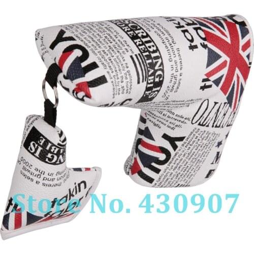 New 1Pc UK Flag golf putter Head Cover Blade with Mini Magnetic Closeure
