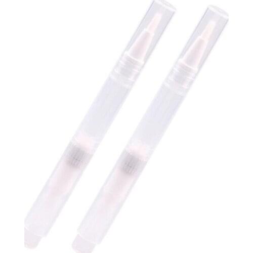New 200pcs/lot 3 ml Pens Empty Nail Oil Pen with Brush Tip, Cosmetic Lip Gloss Container Applicators Eyelash Growth Liquid Tube