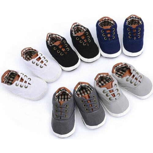 Newborn Infant Baby Boy Girl Soft Sole Crib Shoes Anti-slip Sneakers Prewalker 0-18M