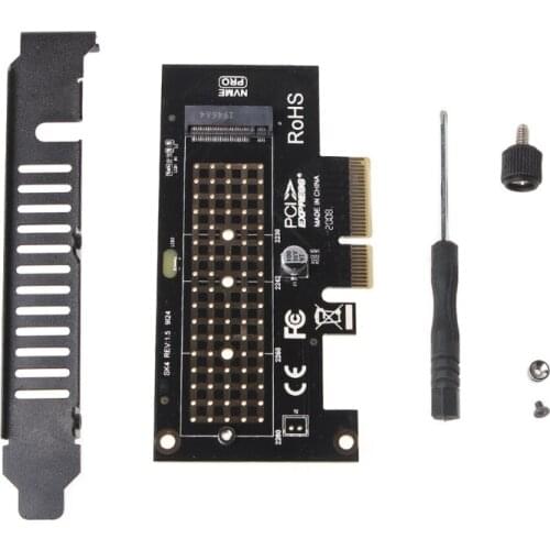M.2 NVMe SSD to PCIE X4 Adapter M Key Interface Expansion Card Support PCI Express 3.0 x4 2230-2280 Size Full Speed