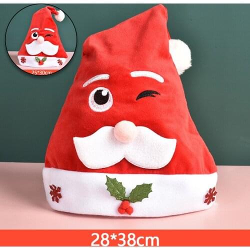 Christmas Ornaments Decoration Christmas Hats Adult Child Cute Caps For Christmas Holiday Party Decoratives Supplies Gift