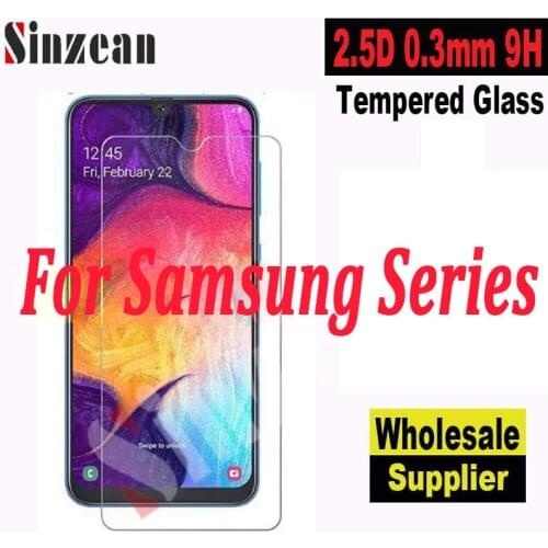 Sinzean 100pcs For Samsung Galaxy A01/A11/A21/A31/A41/A51/A61/A71 5G/A81/A91/A7E 2.5D Clear Tempered Glass Screen Protector