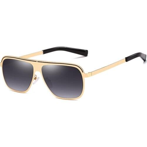 Square Frame Sunglasses Men Anti-Reflective Mirror Classic Brands Design Metal Fashion Women Out Door Sun Glasses Uv400