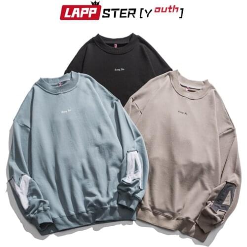 LAPPSTER-Youth Men Harajuku Oversized Hoodies 2020 Pullover Male Korean Oversized Sweatshirts Women High Quality Casual Clothes