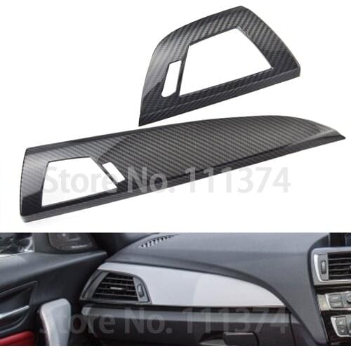 Carbon Fiber RHD For BMW 1 2 Series F20 F21 F22 Accessories Interior Trim Dashboard Panel Cover Sticker Car Styling