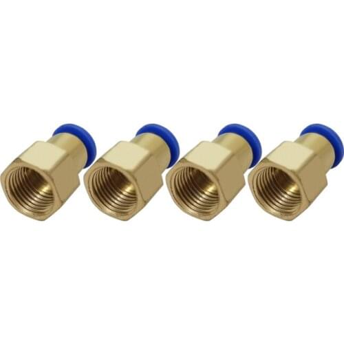 Free shipping HIGH QUALITY 100pcs BSPT PCF6-02, 6mm to 1/4' Pneumatic Connectors Female straight one-touch fittings