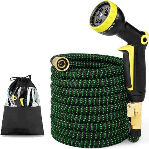 High Quality Tuinslang Telescopic Hose Extension Garden Hose Spray Gun Latex High Pressure Car Washer Tube Shrinkage Irrigation