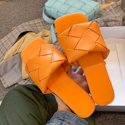 CIALISA Summer Shoes Women Outdoor Slipper Fashion Flat Beach Summer 2020 flip-flops Square Open Toe Sandals Slipper