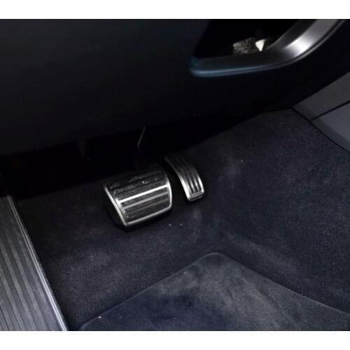 AT 2pcs Car Interior Accessories Gas Pedal Brake Cover For AUDI Q8 Q7 2016 2017 2018 2019 Car-Styling