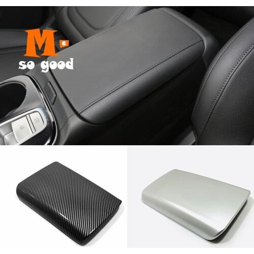 2021 2022 For Hyundai Tucson NX4 Hybrid Interior Accessories ABS Carbon/sliver Car Armrest storage Box decor frame panel cover