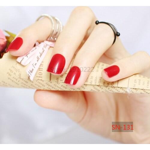 24pcs Short section explosion models cute candy colored hot buy fake fingernails Finished SN131