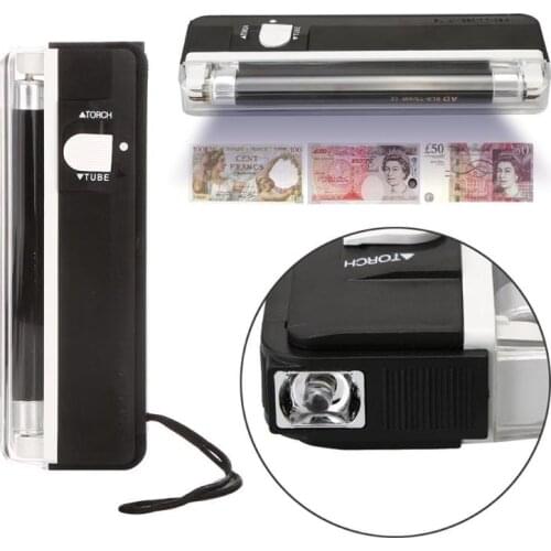 2in1 Handheld UV Led Light Torch Lamp Counterfeit Currency Money Detector