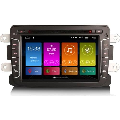 7" Android 10.0 OS Car DVD Multimedia Navigation GPS Radio for Renault Captur 2013-2017 & Logan 2013-2017 & Sandero 2012-2017