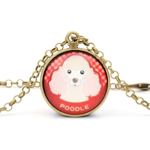 Fashion Jewelry Women Car Key Chain Poodle Teddy Dog Key Ring DIY Pet Tag Keychains Glass Pendants Charm Gift To Best Friend