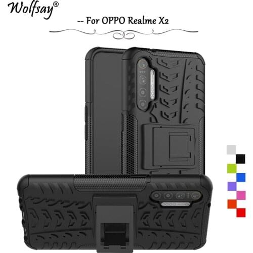 For Realme X2 Case Shockproof Armor Rubber Hard Back PC Phone Case For OPPO Realme X2 Protective Cover For OPPO Realme X2 XT