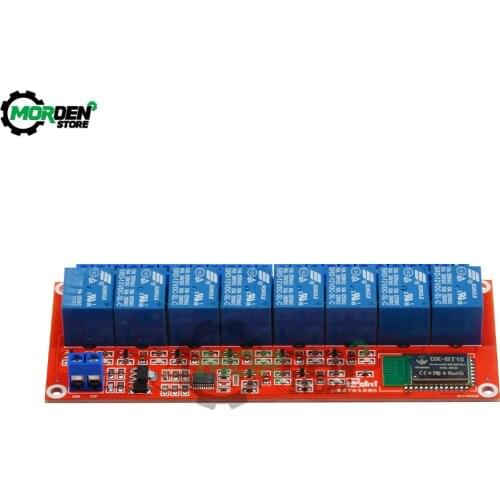 DC 5V 12V 8 Channel Relay Module Bluetooth-compatible Wireless Control Switch for Android Smart Mobile Phone App Controller