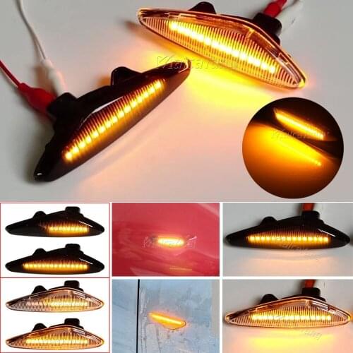 2Pcs Dynamic LED Side Marker Turn Signal Lamp Light For Mazda MX-5 Miata ND 2016- RX-8 6 Atenza GH 5 Premacy CW Fiat 124 Spider