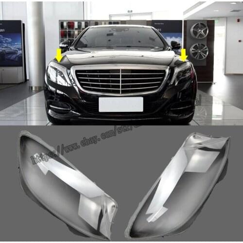 For Mercedes Benz S Class W222 2014-17 Headlight Headlamp Lens Cover Right&Left Car modification accessories