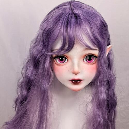 Dollkii 33) Female Girl Silica Resin Cosplay BJD Cross Dressing Kigurumi Head Mask Anime Role Play Party Crossdresser Doll Mask