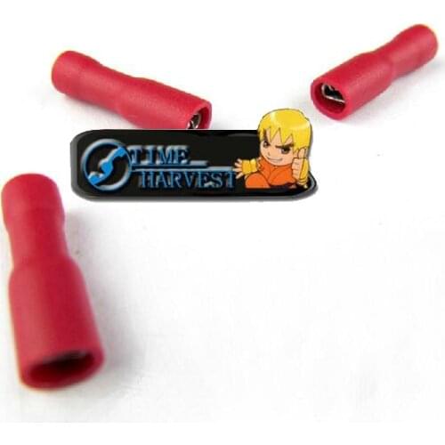 1000pcs/bag 2.8mm Red Female Full Insulated Quick Connector Terminal/Crimp Terminal AWG FDFD1.25-.110 for Wires/Jamma Harness